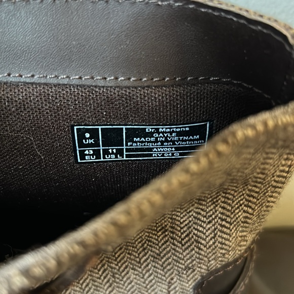 Dr. Martens Docs Gayle brown tweed/leather moto boot * NWOB * size 11 US 9 UK - Picture 10 of 11
